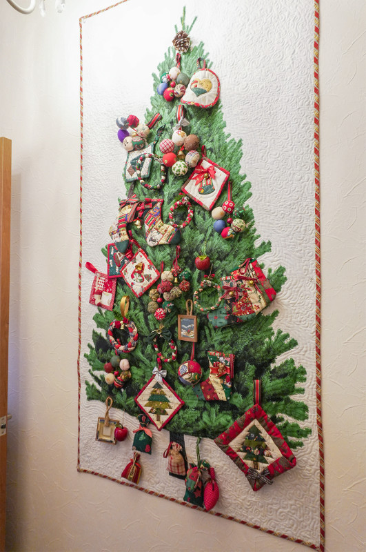 パッチワークのクリスマスツリー